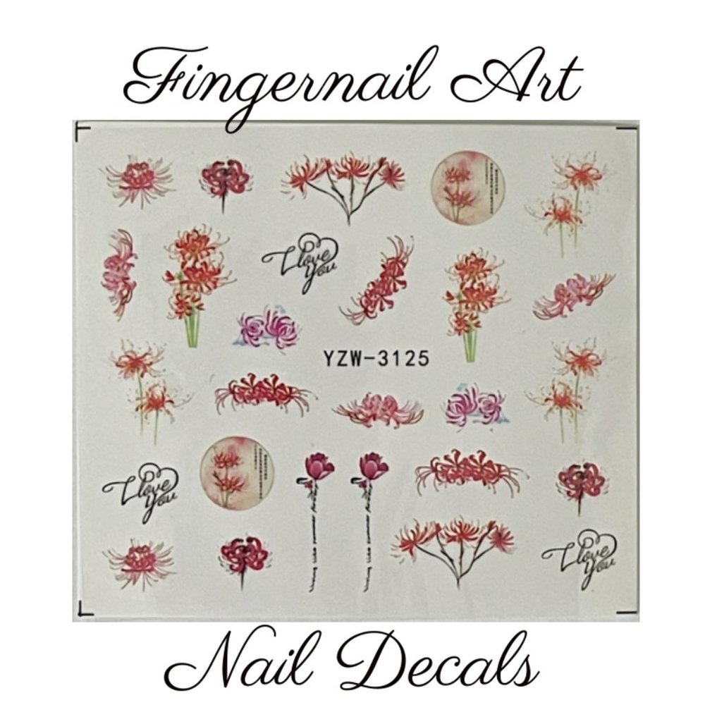 Fingernail Art Nail Decals Waterslide Transfer Stickers